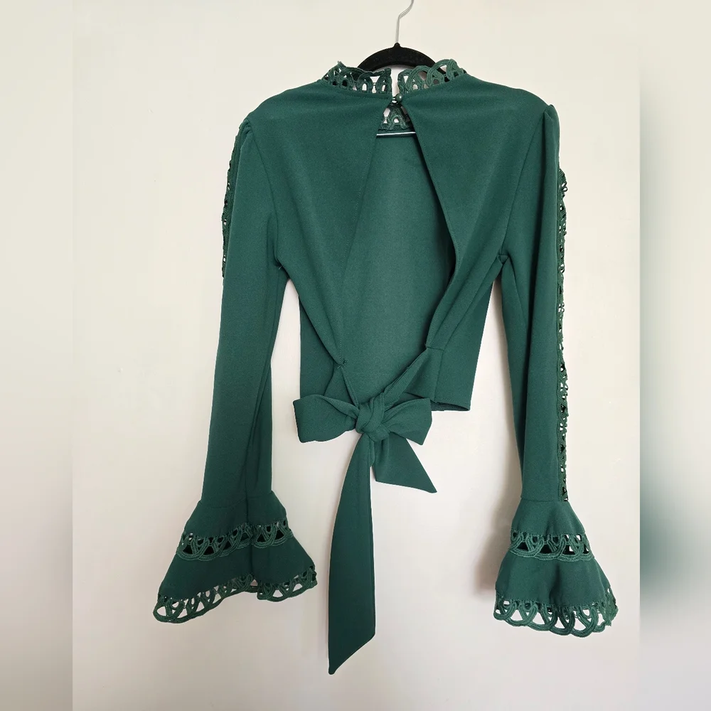 Angel Biba Green Long Sleeve Shirts